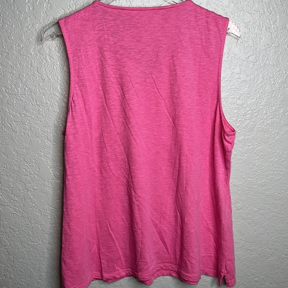 Pink Embroidered Talbots Tank Top - Picture 6 of 6